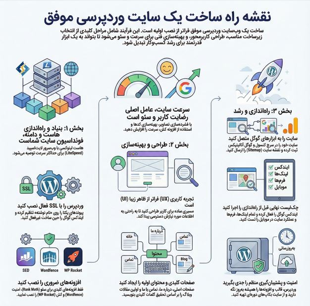 نقشه راه طراحی سایت وردپرسی